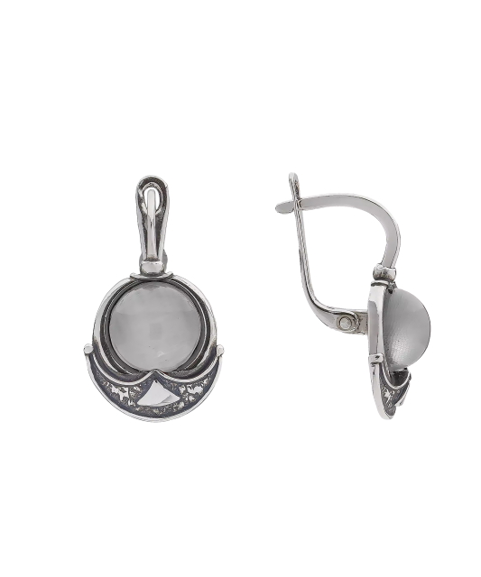 Hõbekõrvarõngad kassisilma kiviga - Goldinga