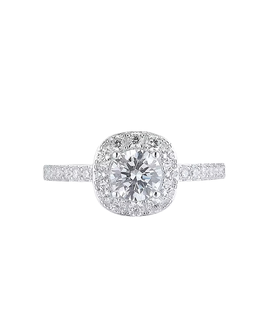 Кольцо из серебра с фианитами