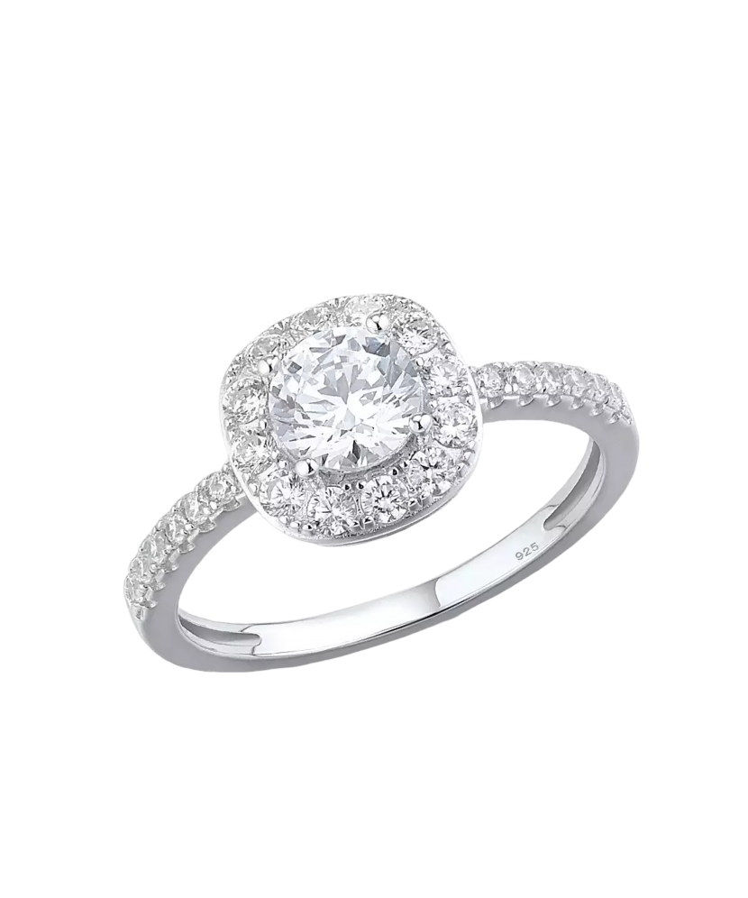 Hõbesõrmus tsirkoonidega