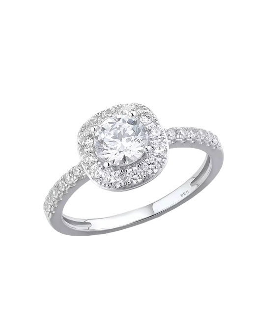 Hõbesõrmus tsirkoonidega