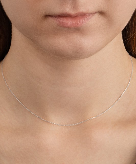 Valgest kullast kett "Anchor"