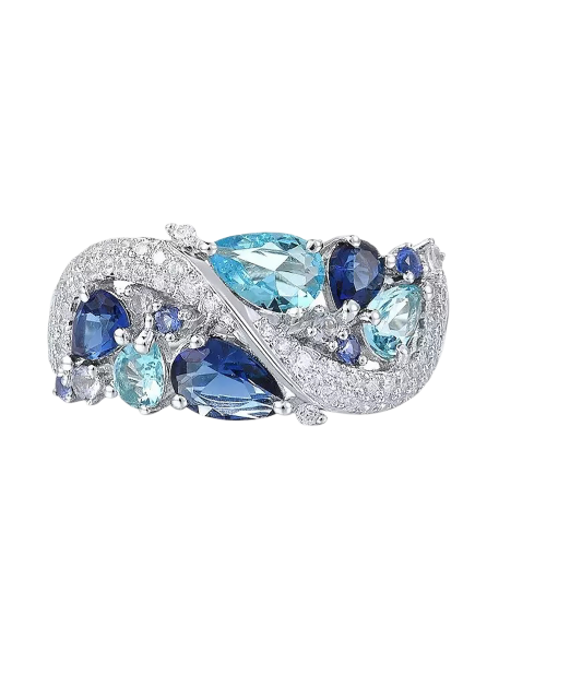 Hõbesõrmus tsirkoonidega