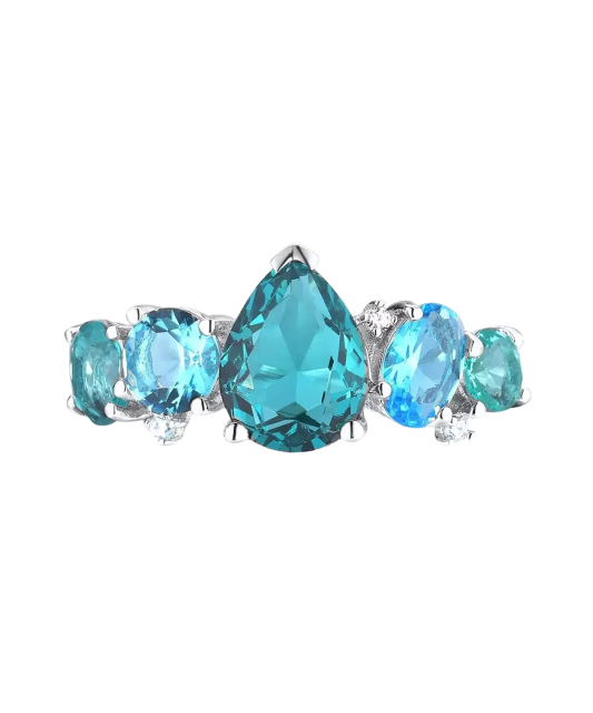 Кольцо из серебра с фианитами