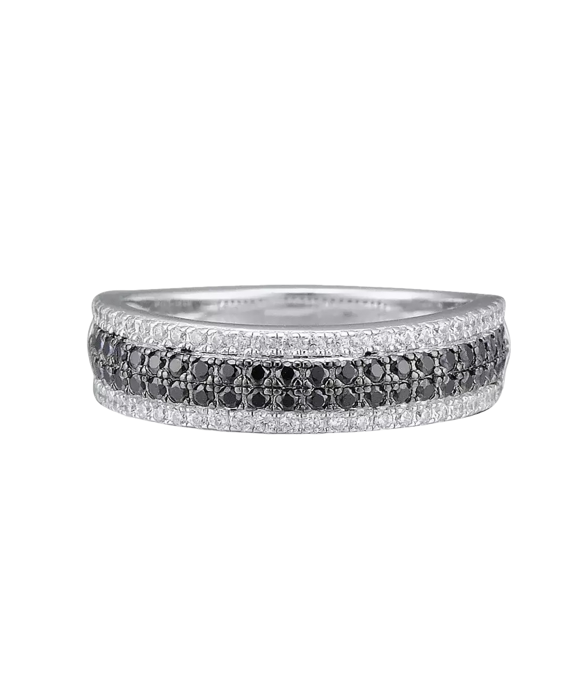 Hõbesõrmus tsirkoonidega ja spinelliga