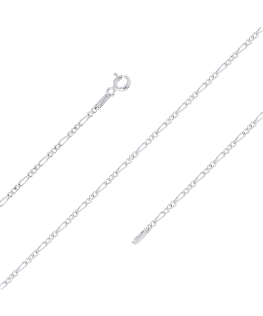 Серебряная цепочка "Figaro" 1.2mm