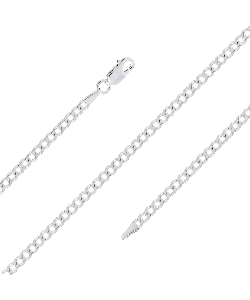 Hõbekett "Curb" Goldinga 03868