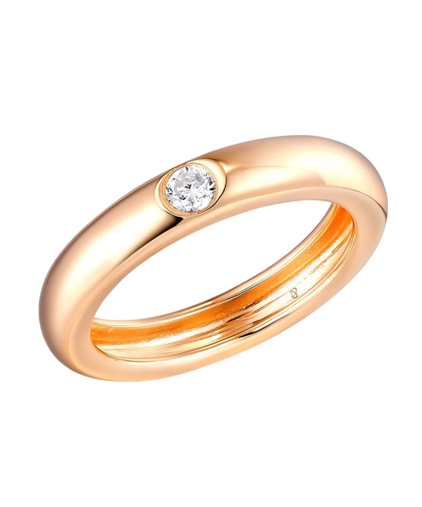 Kullatud Hõbesõrmus tsirkooniga