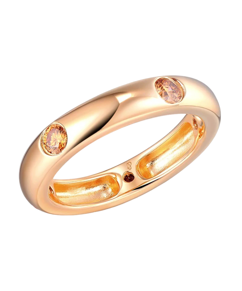 Kullatud Hõbesõrmus tsirkoonidega