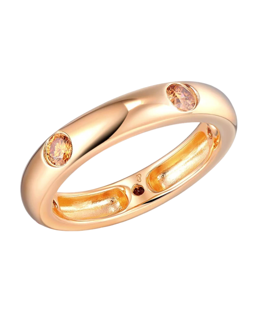 Kullatud Hõbesõrmus tsirkoonidega