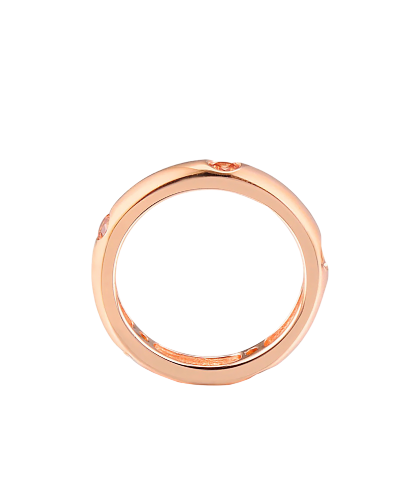 Кольцо из золочёного серебра с фианитами