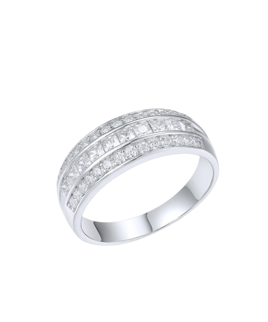 Hõbesõrmus tsirkoonidega