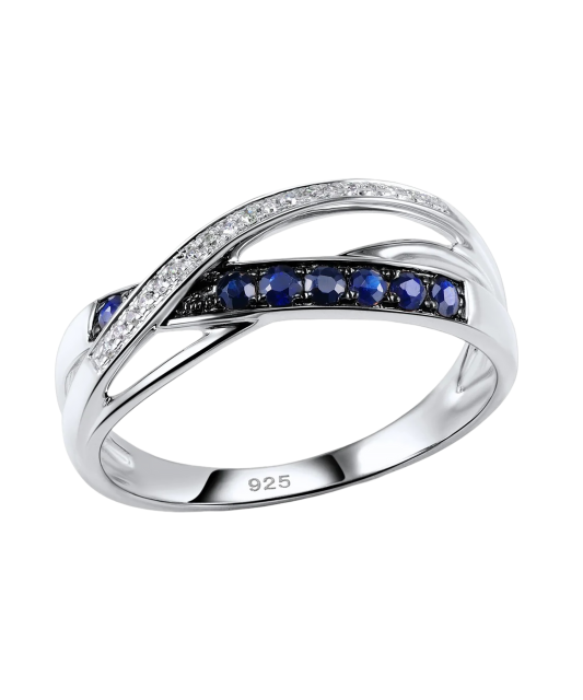 Кольцо из серебра с фианитами