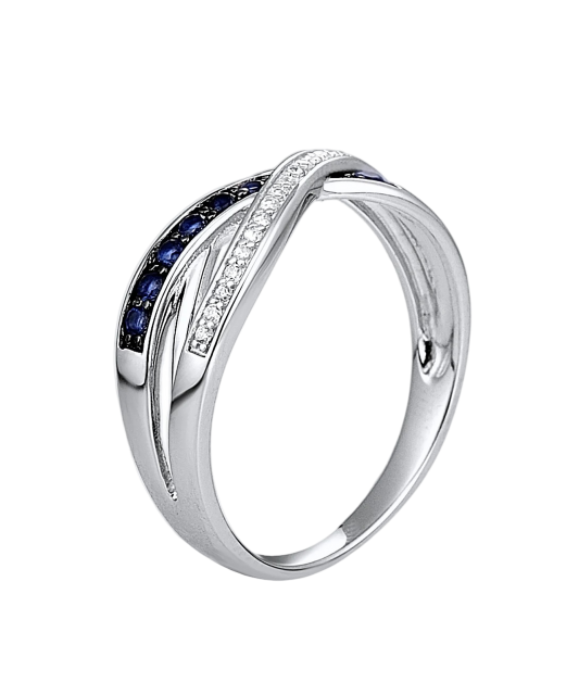 Кольцо из серебра с фианитами