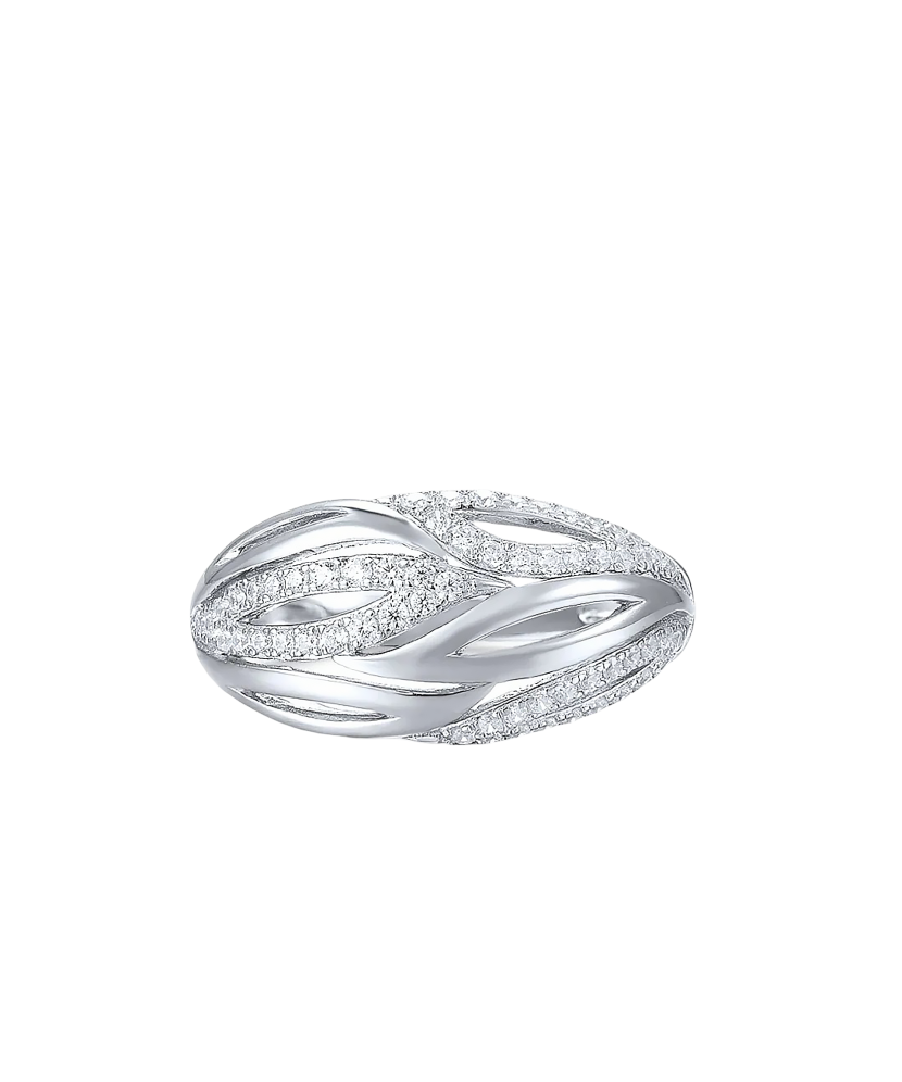 Hõbesõrmus tsirkoonidega