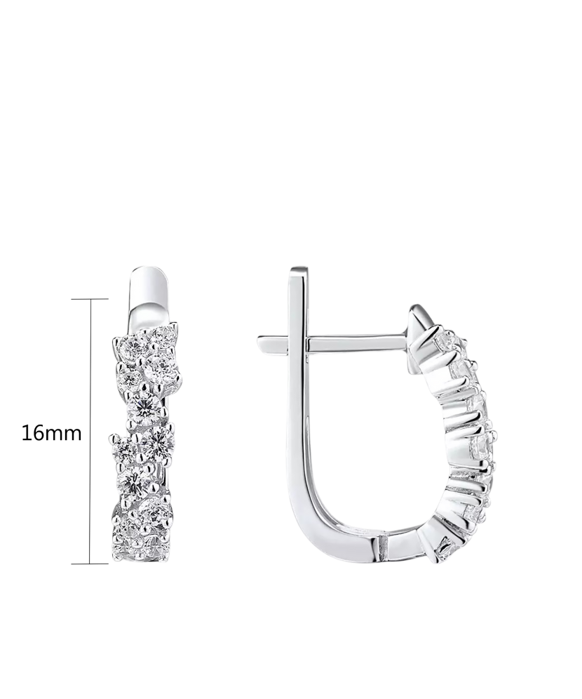 Hõbekõrvarõngad tsirkoonidega