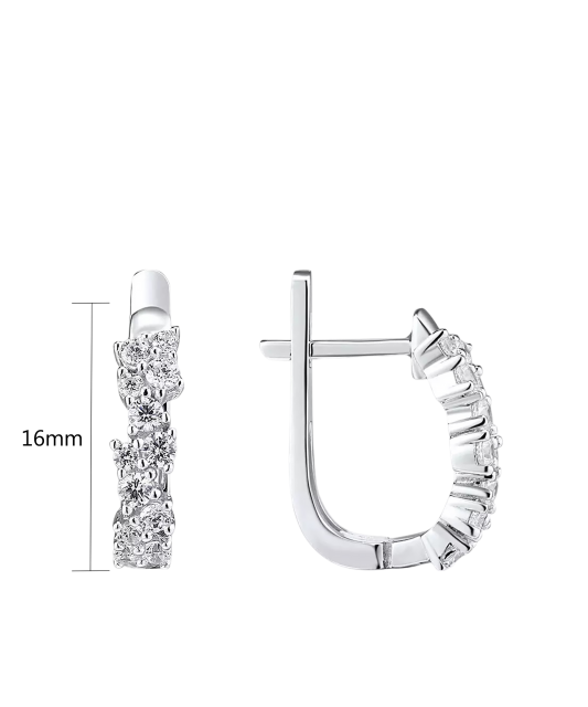 Hõbekõrvarõngad tsirkoonidega