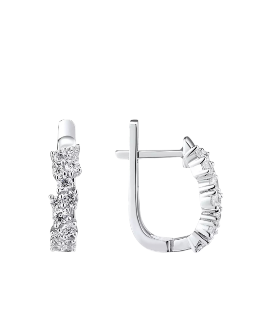 Hõbekõrvarõngad tsirkoonidega