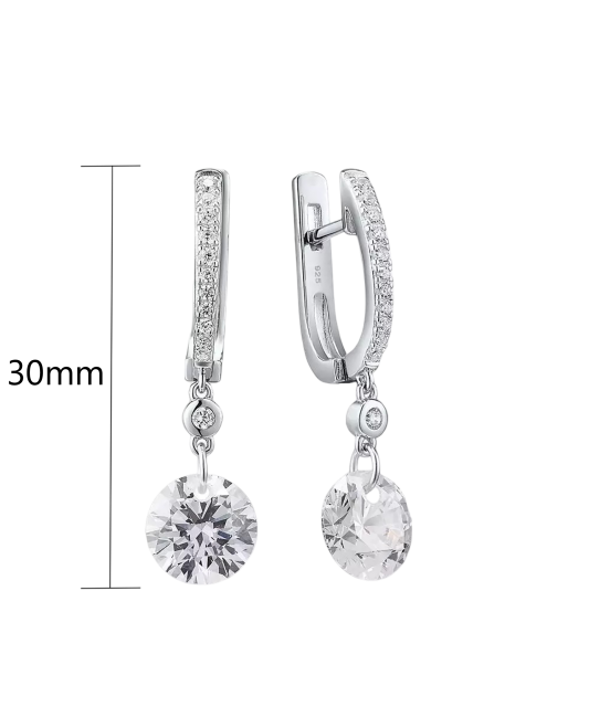 Hõbekõrvarõngad tsirkoonidega