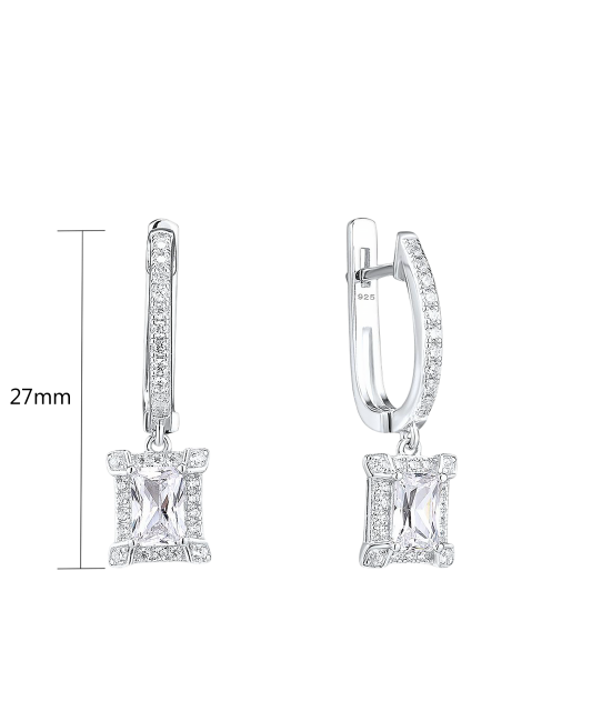 Hõbekõrvarõngad tsirkoonidega