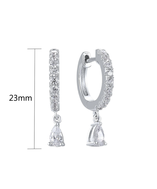 Hõbekõrvarõngad tsirkoonidega