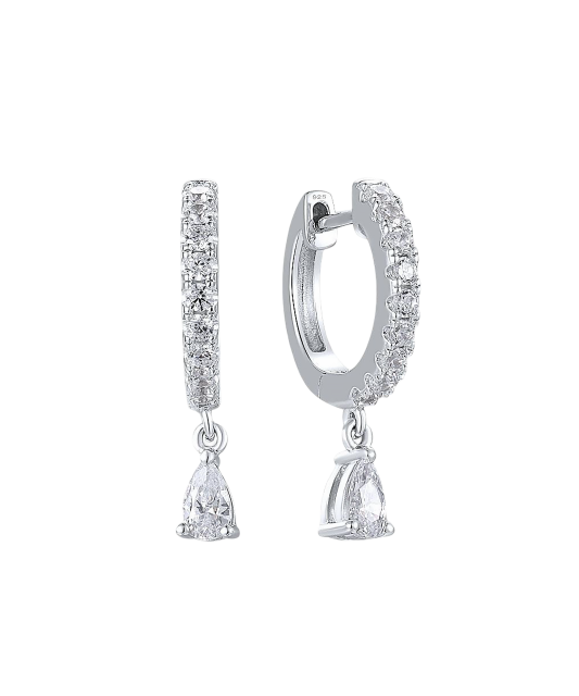 Серьги из серебра с цирконами