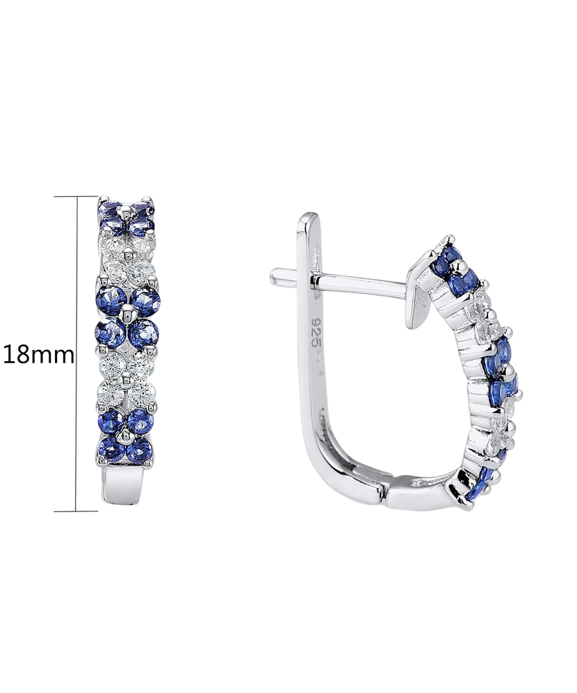 Серьги из серебра с цирконами
