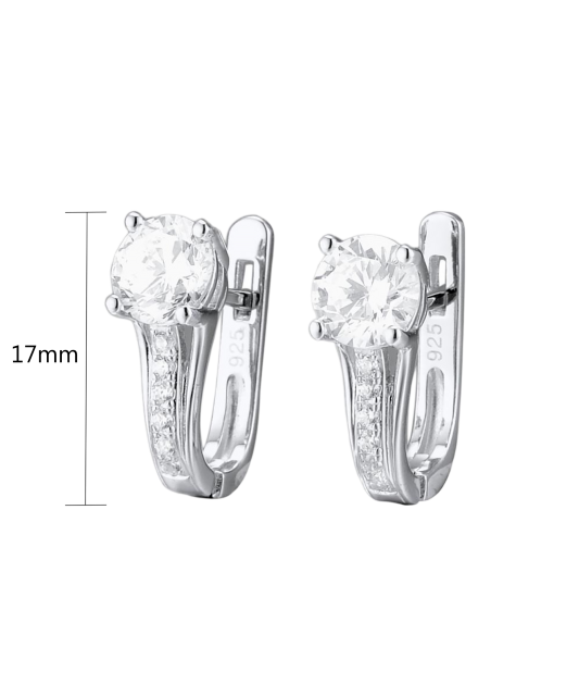 Hõbekõrvarõngad tsirkoonidega