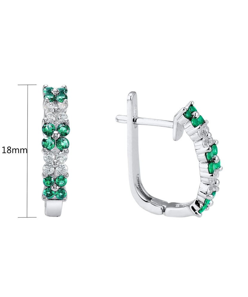 Серьги из серебра с цирконами