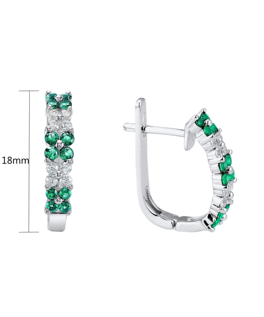 Hõbekõrvarõngad tsirkoonidega