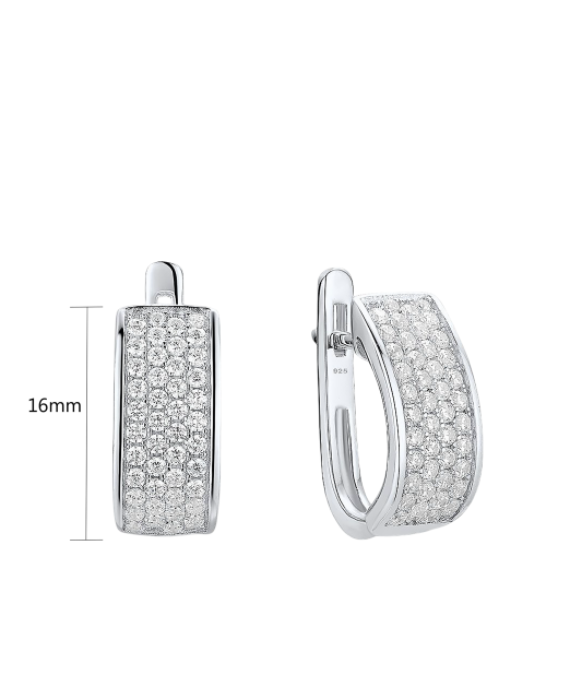 Серьги из серебра с цирконами