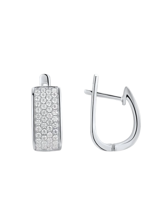 Серьги из серебра с цирконами