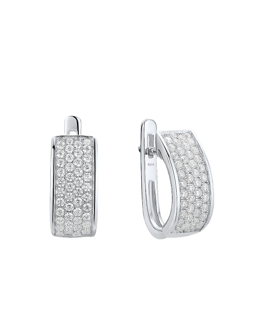 Серьги из серебра с цирконами