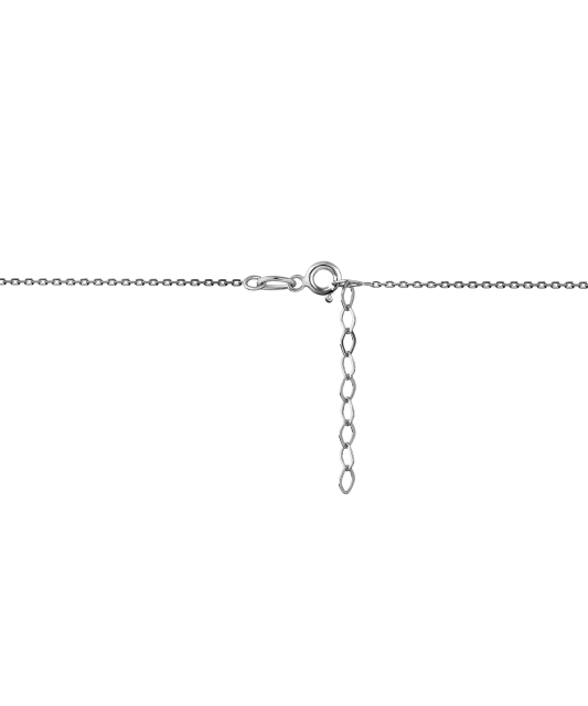 Valgest kullast kett tsirkoonist ripatsiga