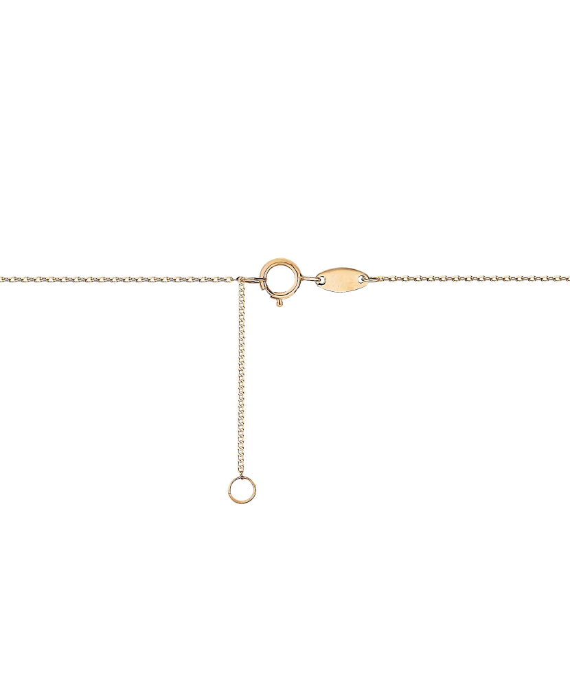 Золотая цепочка с подвеской из циркона "Сердце"