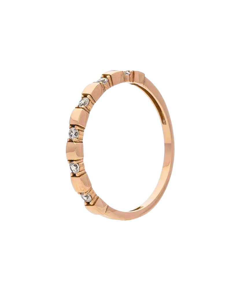 Kuldsõrmus tsirkoonidega Goldinga CR5705-R-FCZ