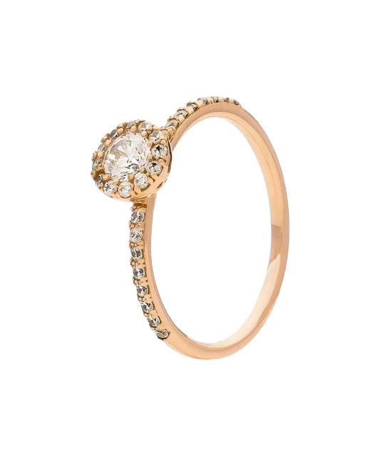 Kuldsõrmus tsirkoonidega Goldinga I3-ISZFOR6R4271-R-FCZ