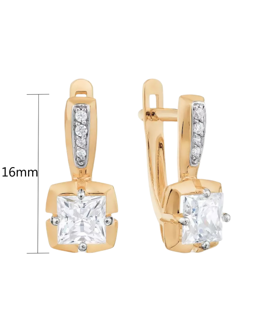 Kuldkõrvarõngad tsirkooniga