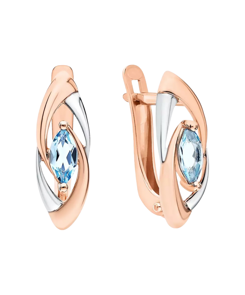 Kuldkõrvarõngad topaasidega