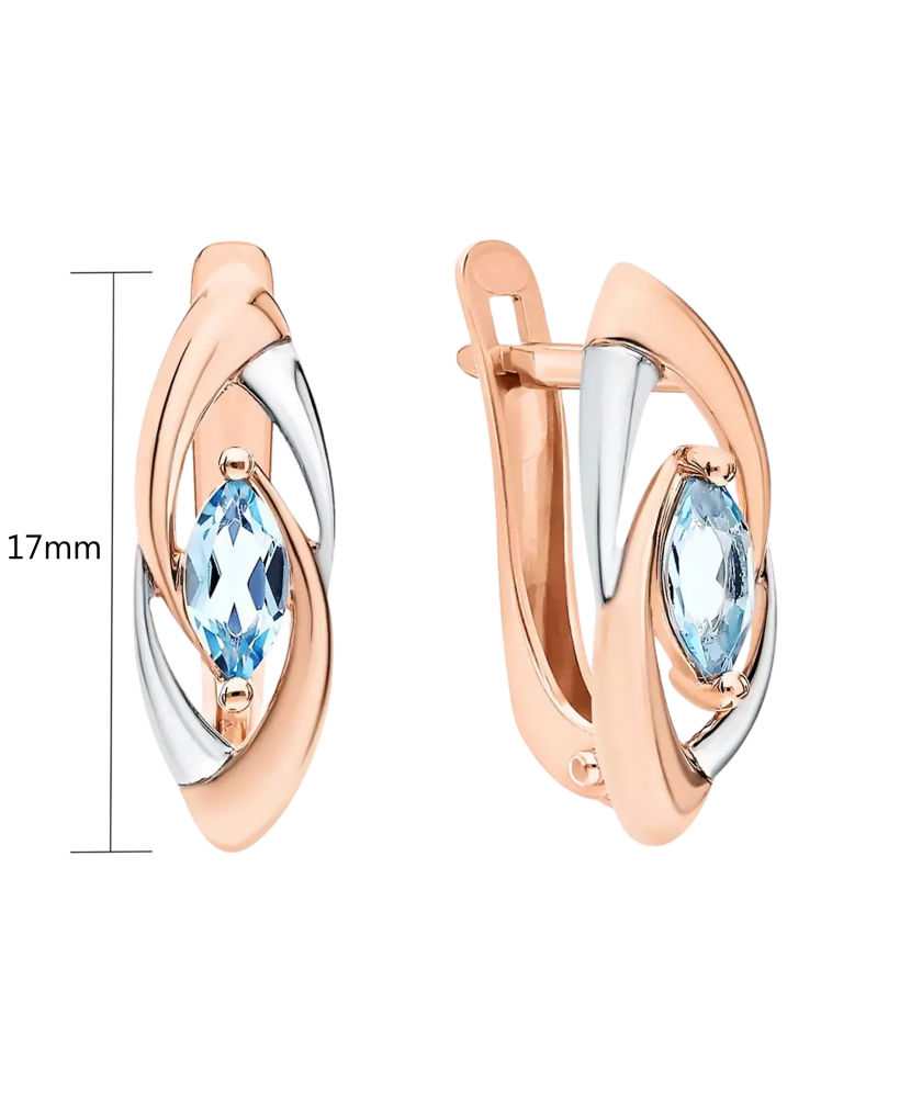 Kuldkõrvarõngad topaasidega