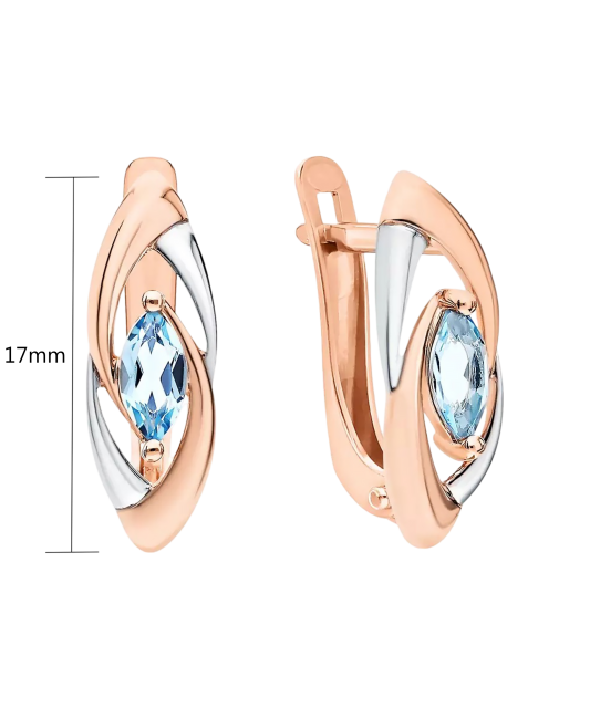 Kuldkõrvarõngad topaasidega