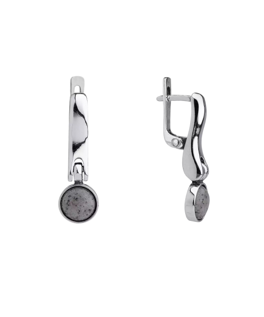 Hõbekõrvarõngad  Jaspisega