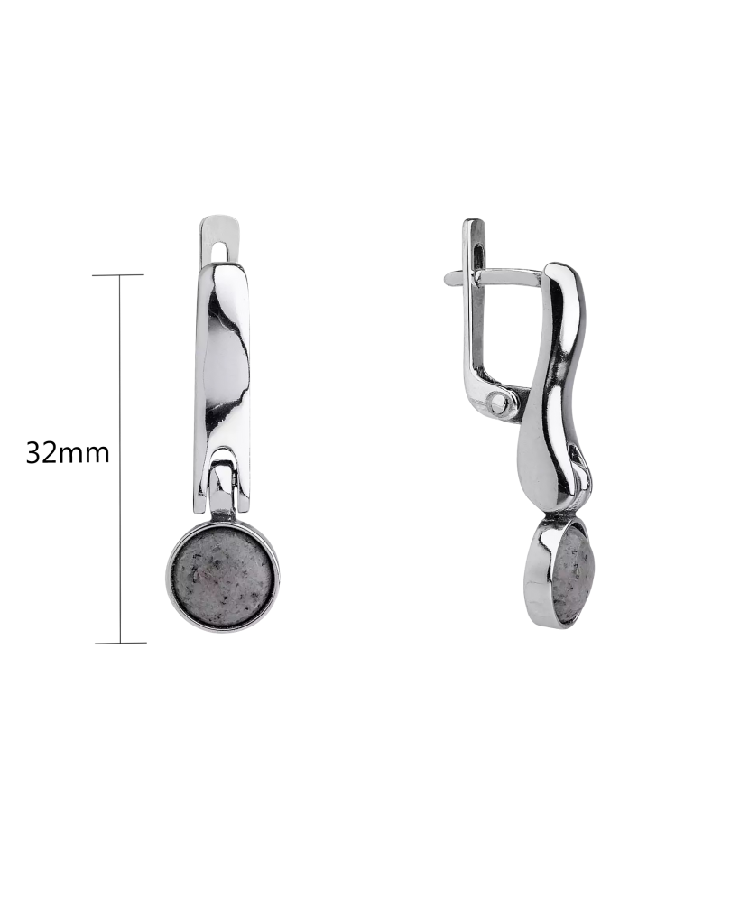 Серебряные серьги с яшмой