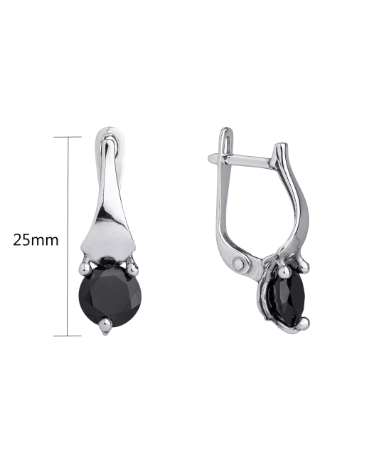 Серьги из серебра с цирконом