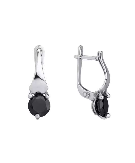 Серьги из серебра с цирконом