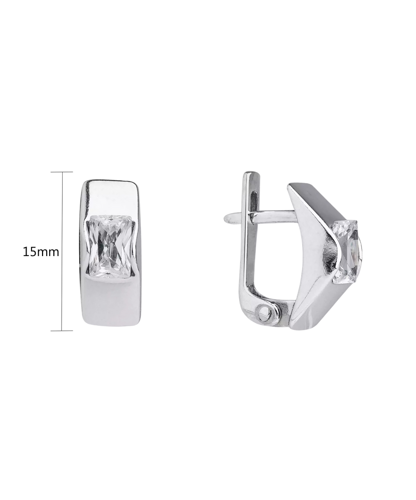 Hõbekõrvarõngad tsirkooniga