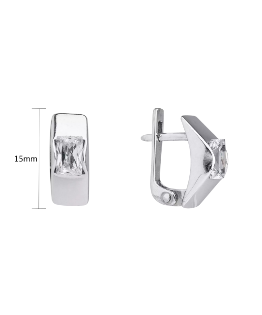 Hõbekõrvarõngad tsirkooniga