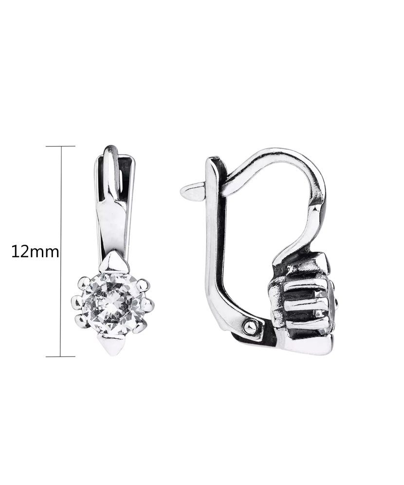 Серьги из серебра с цирконами