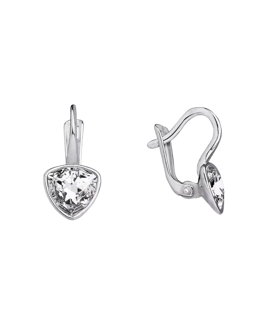 Hõbekõrvarõngad kristallidega