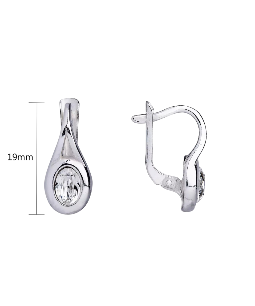 Hõbekõrvarõngad kristallidega