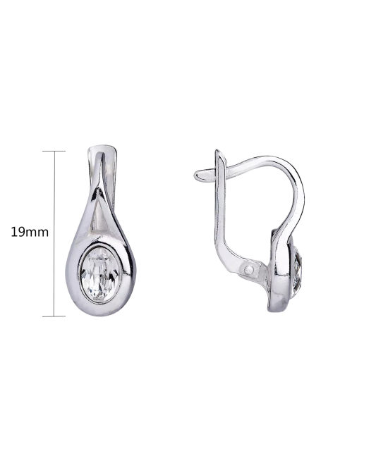 Серебряные серьги с кристаллами